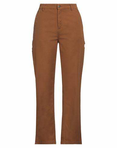 Carhartt Woman Pants Camel Cotton, Elastane Cover