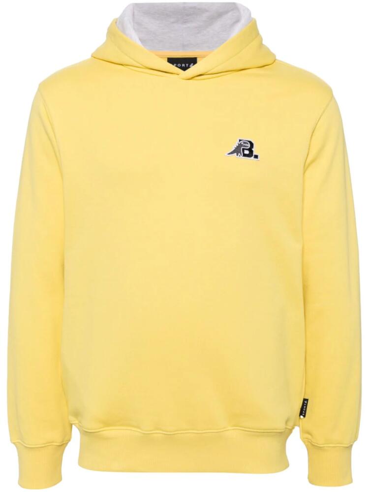 SPORT b. by agnès b. logo patch hoodie - Yellow Cover