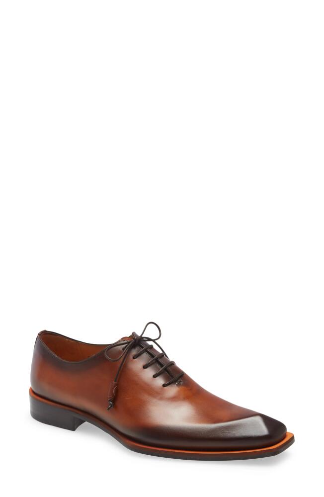 Mezlan Asymmetric Wholecut Oxford in Cognac Cover