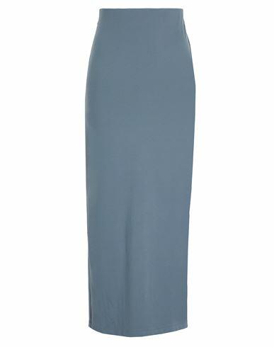 8 By Yoox High-waist Long Skirt W/ Back Split Woman Maxi skirt Pastel blue Recycled polyamide, Elastane Cover