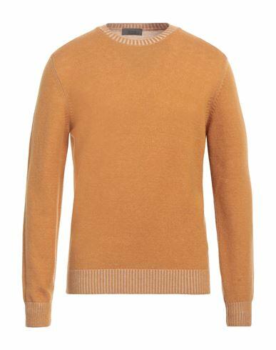 Ferrante Man Sweater Ocher Merino Wool Cover