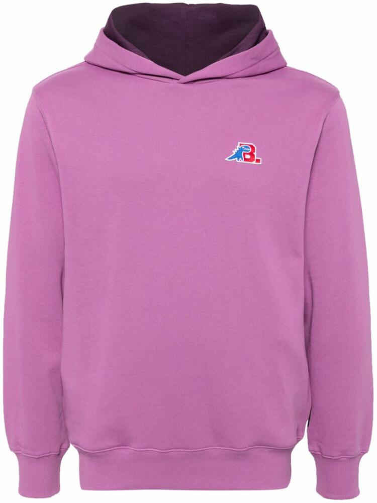 SPORT b. by agnès b. logo patch hoodie - Purple Cover