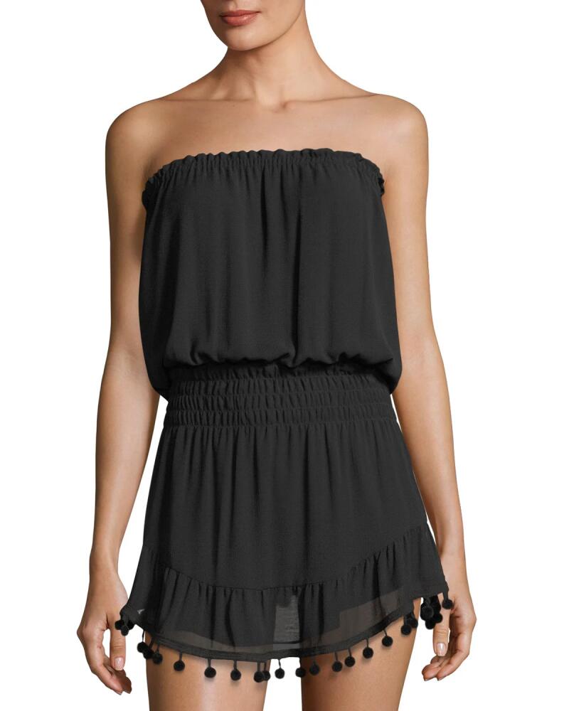 Ramy Brook Marcie Strapless Coverup Dress with Pompoms Cover