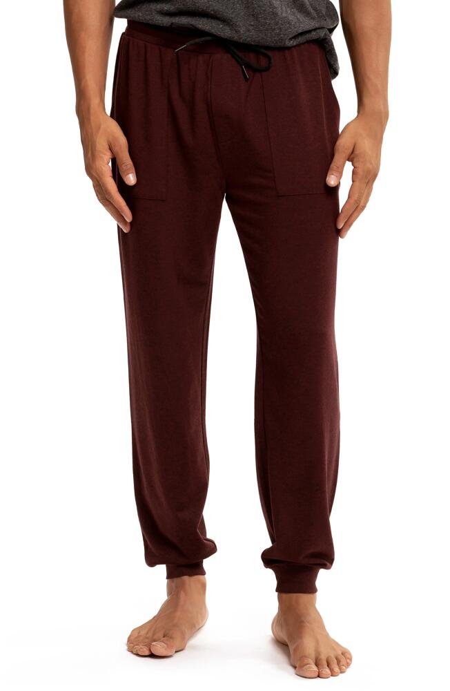 Threads 4 Thought Pierce Patch Pocket French Terry Joggers in Heather Royal Burgundy Cover