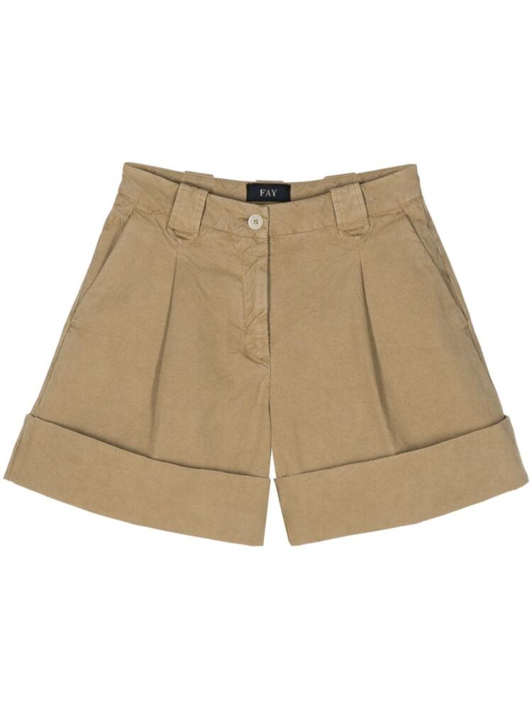 Fay turn-up hem shorts - Neutrals Cover