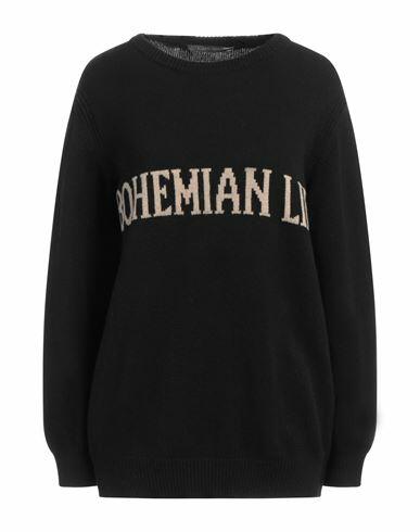 Alberta Ferretti Woman Sweater Black Cashmere, Virgin Wool Cover