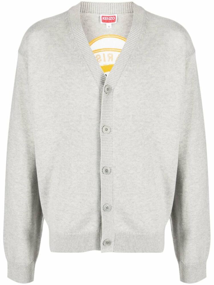 Kenzo Tiger Academy V-neck cardigan - Grey Cover