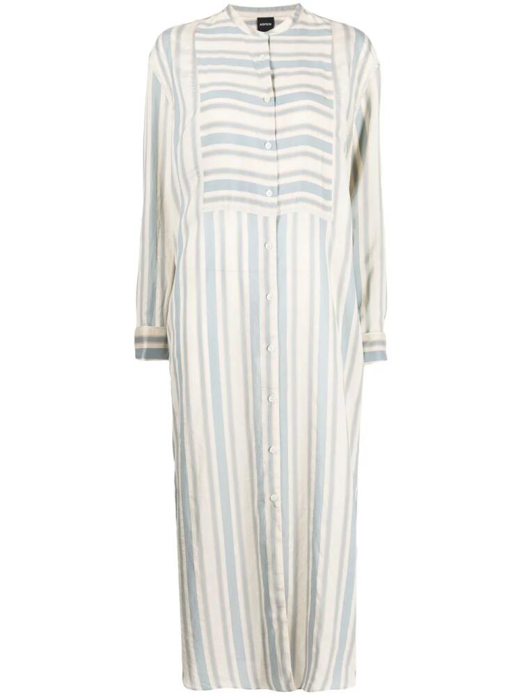 ASPESI stripe-print shirt dress - Blue Cover