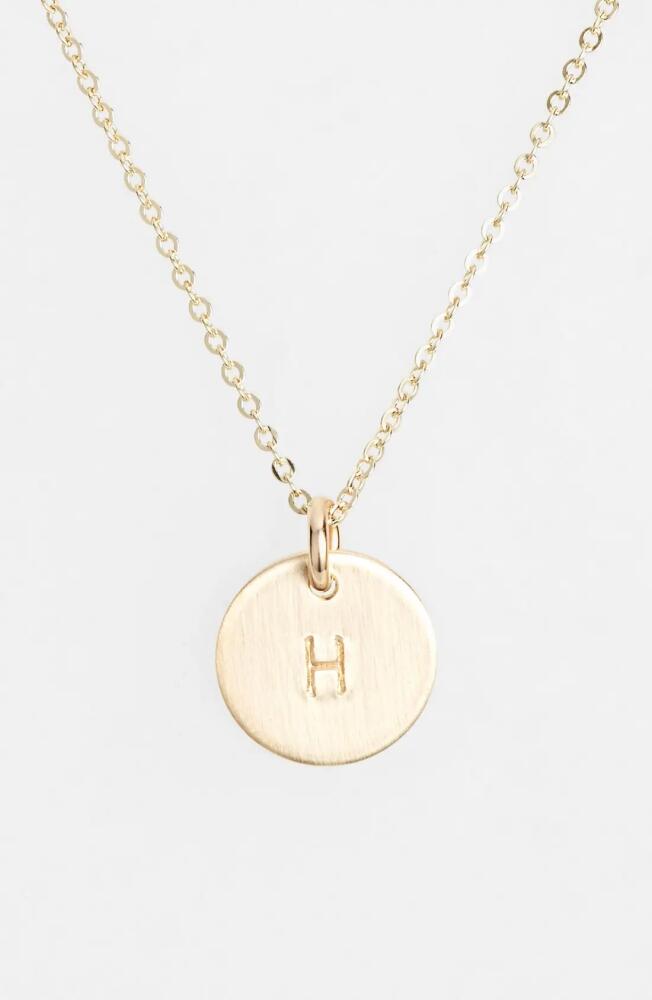 Nashelle 14k-Gold Fill Initial Mini Circle Necklace in 14K Gold Fill H Cover