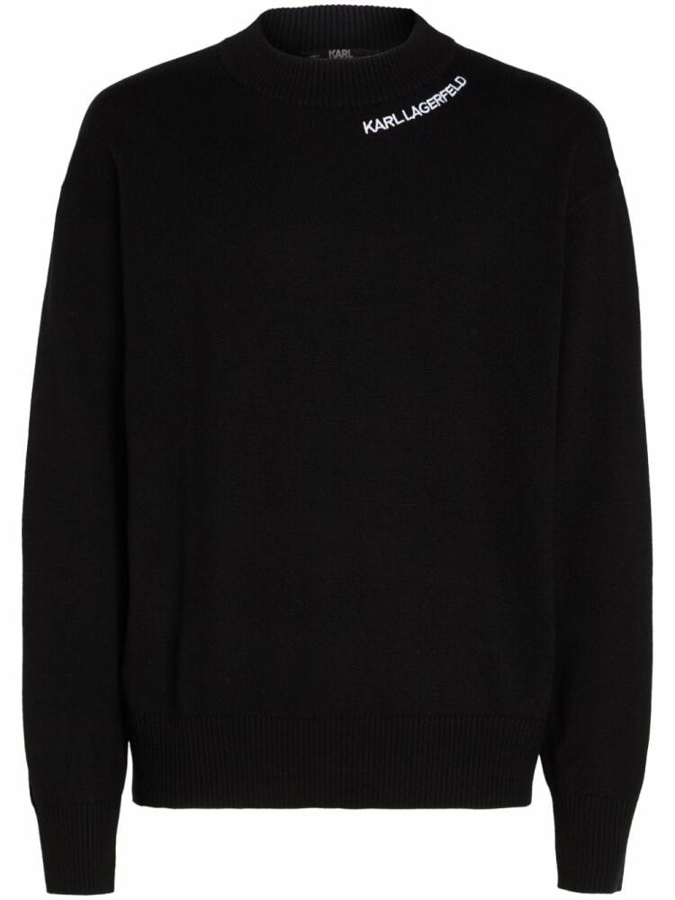 Karl Lagerfeld Karl logo crew neck sweater - Black Cover