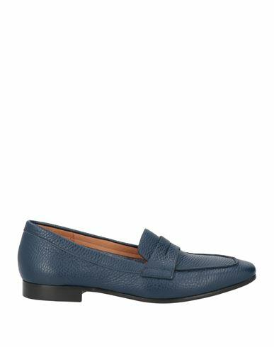 Mara Bini Woman Loafers Navy blue Leather Cover