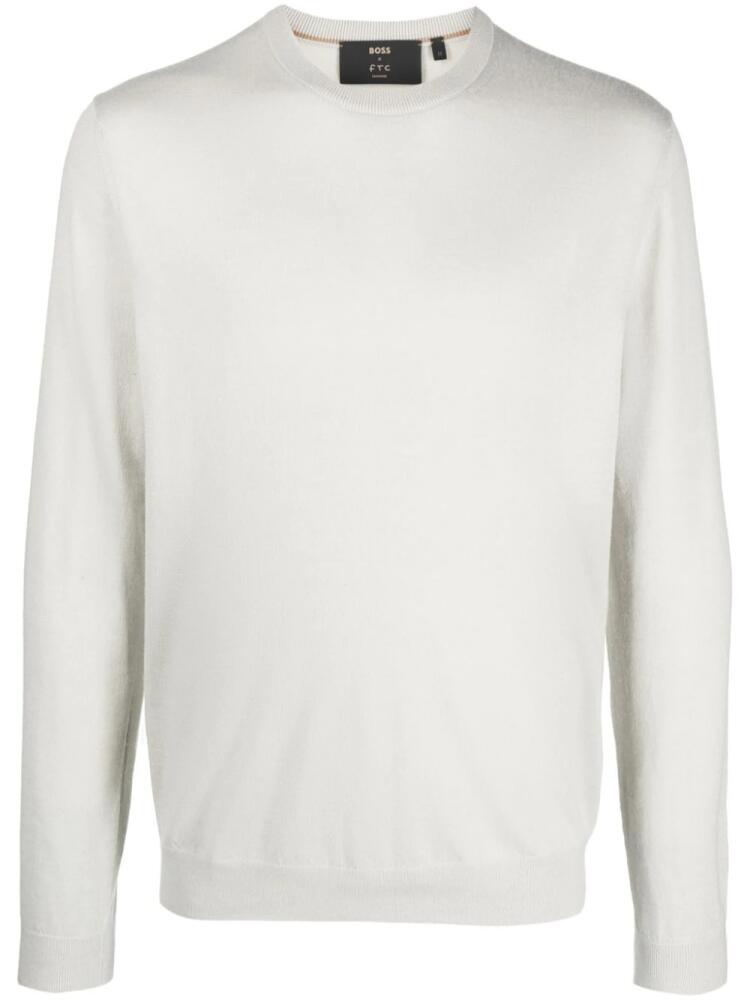 BOSS crew-neck cashmere jumper - Neutrals Cover