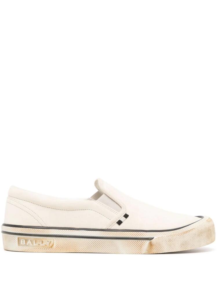 Bally slip-on low-top suede sneakers - White Cover