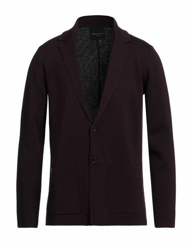 Roberto Collina Man Blazer Deep purple Merino Wool Cover