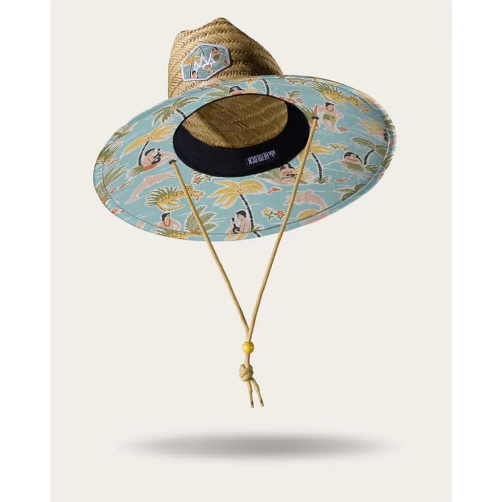 Hemlock Islander Straw Lifeguard Hat in Hula Dolphin Cover