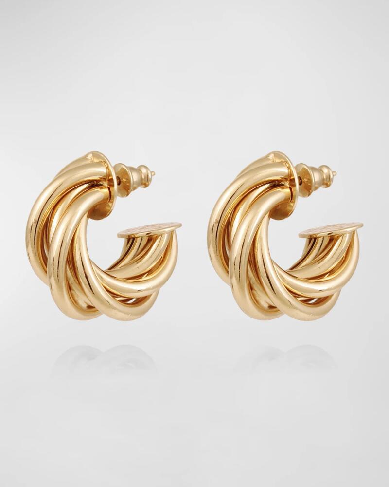 Gas Bijoux Atik 24K Gold-Plated Hoop Earrings Cover