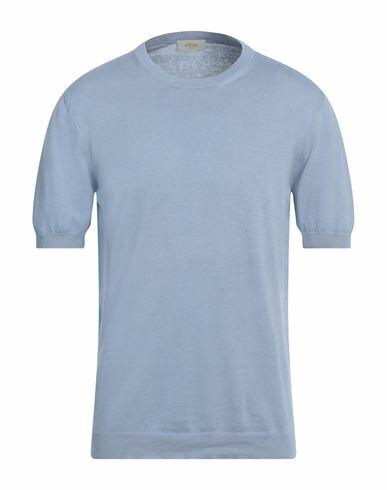 Altea Man Sweater Light blue Linen, Cotton Cover