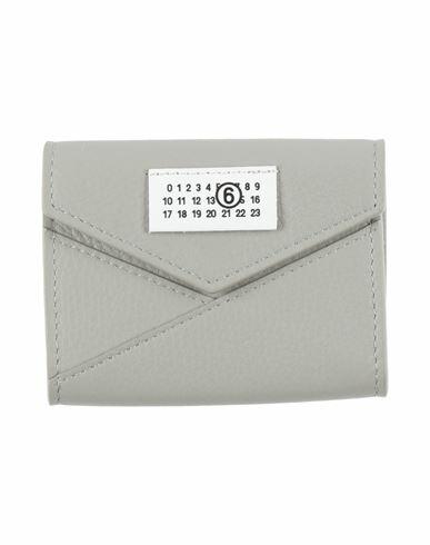 Mm6 Maison Margiela Woman Wallet Grey Cow leather Cover