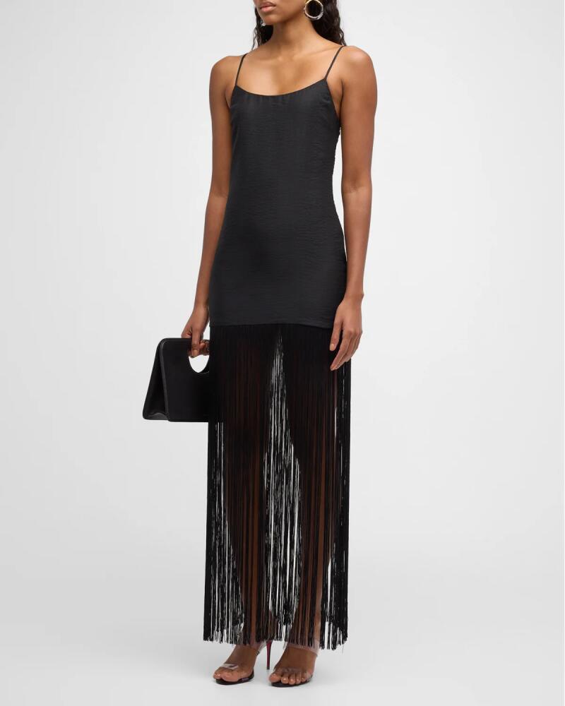 SIMONMILLER Zodiac Draped Fringe Gown Cover