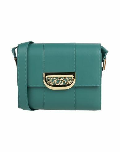 Destree Woman Cross-body bag Green Soft Leather Cover