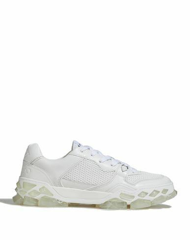 Jimmy Choo Man Sneakers White Textile fibers, Leather Cover