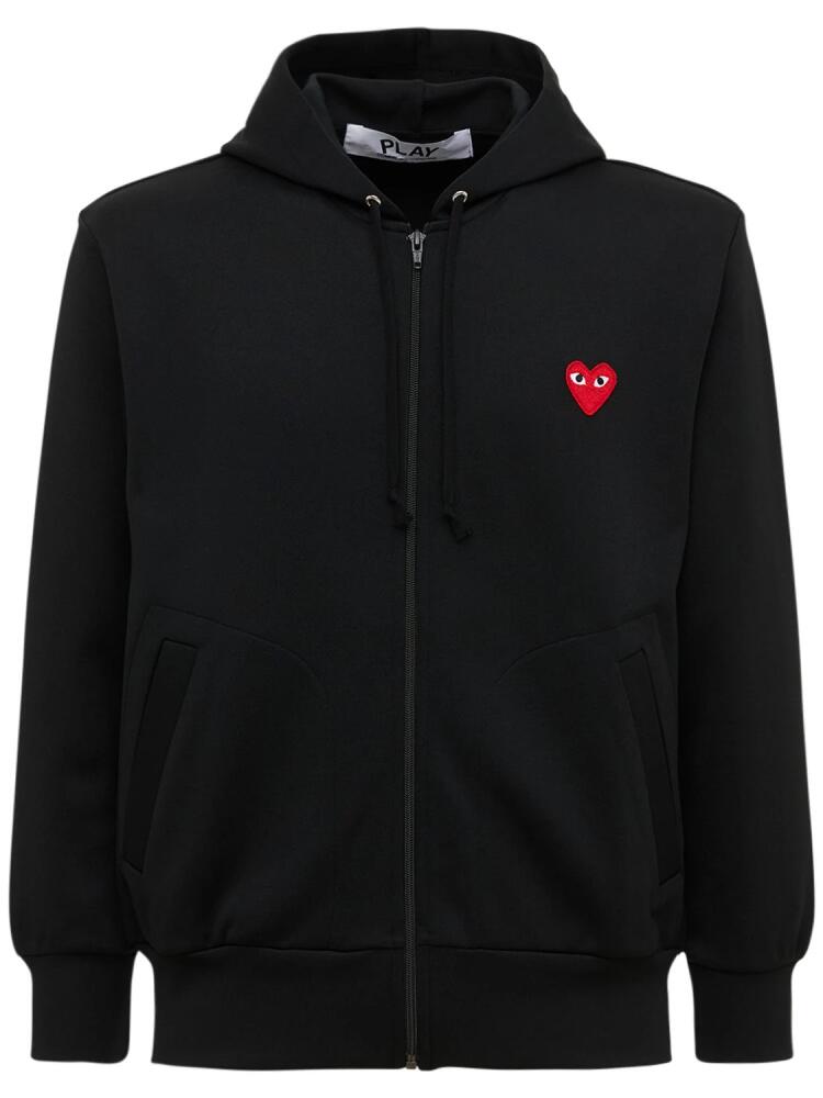 COMME DES GARÇONS PLAY Mini Heart Patch Zip-up Jersey Hoodie Cover