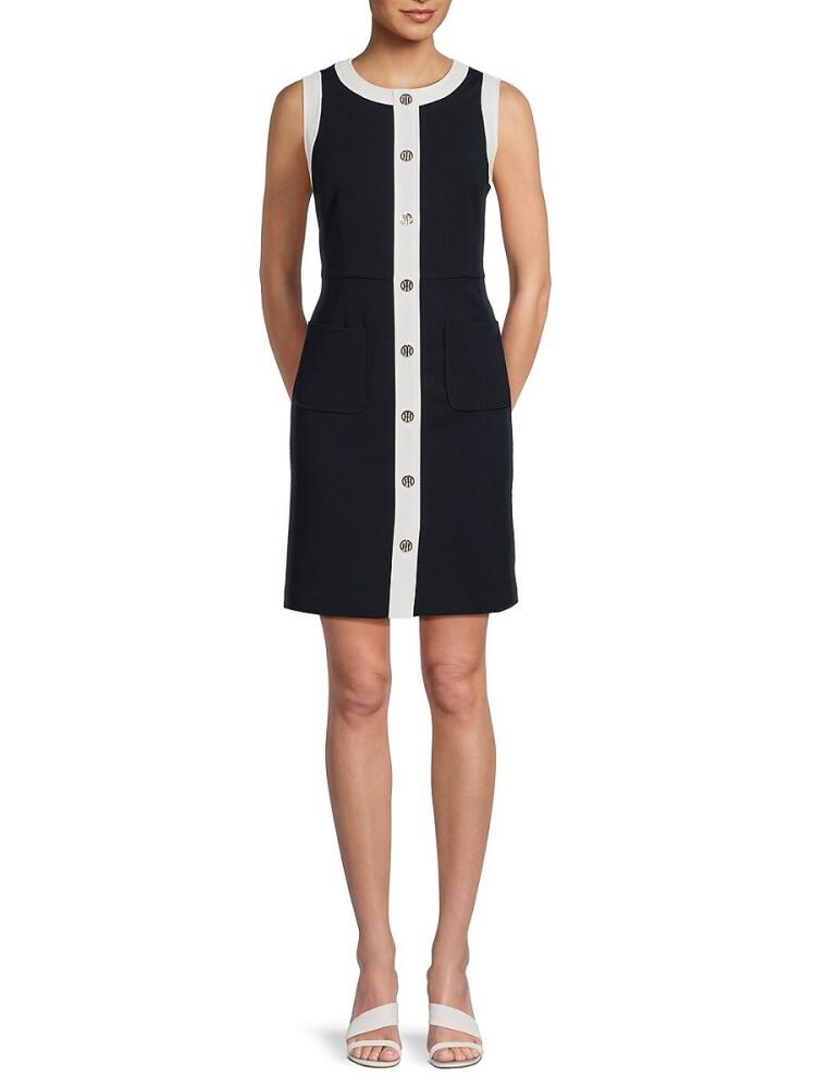 Tommy Hilfiger Women's Roundneck Sheath Mini Dress - Blue Cover