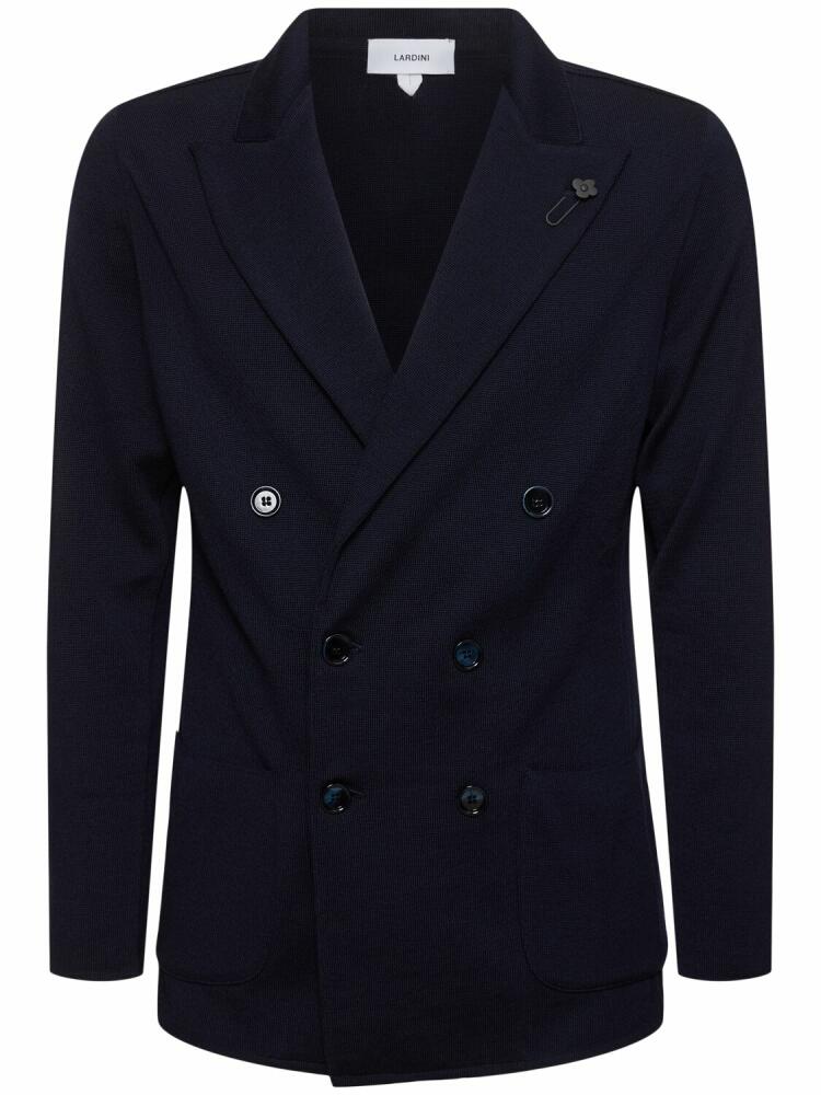 LARDINI Wool Knitted Blazer Cover