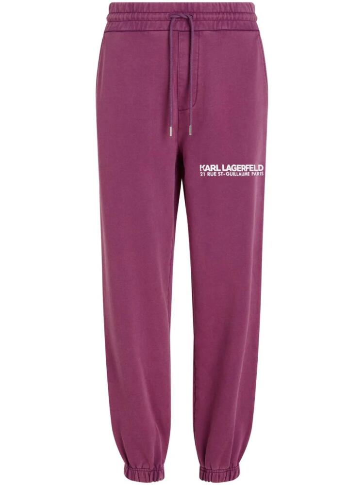 Karl Lagerfeld organic cotton cuffed sweatpants - Pink Cover