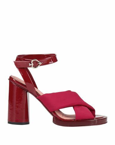 Lemaré Woman Sandals Burgundy Textile fibers Cover