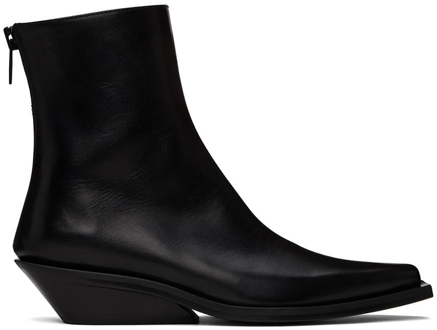 Ann Demeulemeester Black Rumi Cowboy Ankle Boots Cover