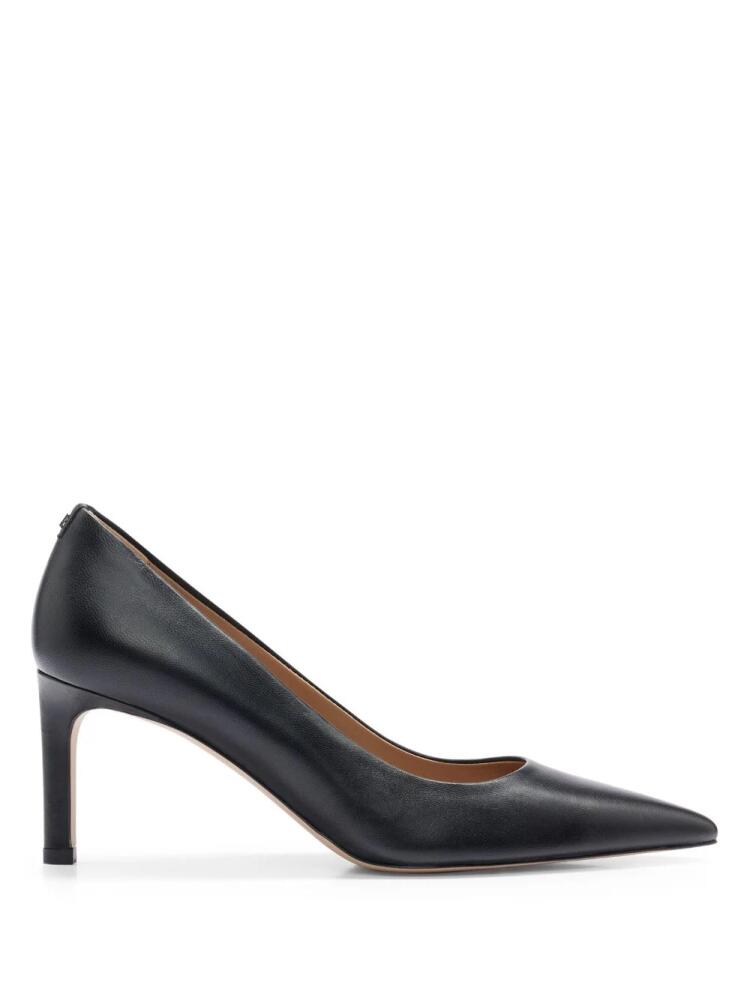 BOSS 70mm pointed-toe leather pumps - Black Cover