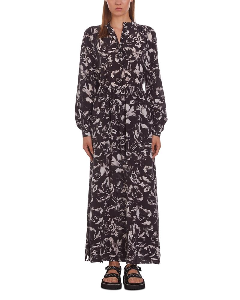 The Kooples Watercolor Garden Silk Maxi Dress Cover