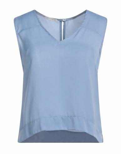 Biancoghiaccio Woman Top Light blue Polyester, Elastane Cover