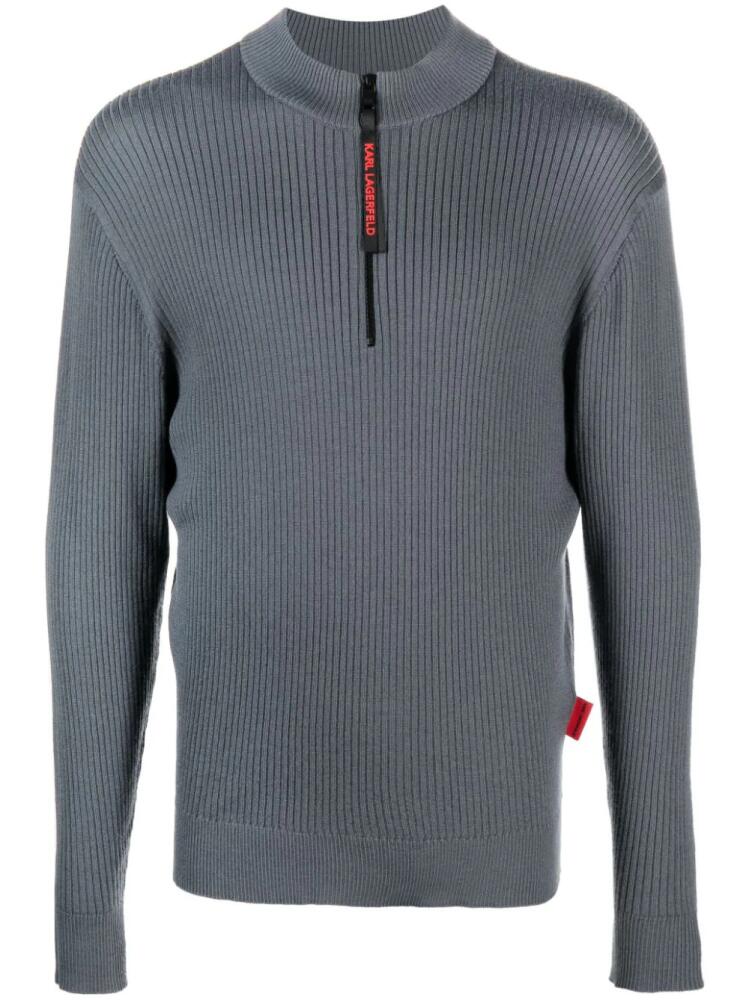 Karl Lagerfeld half-zip merino jumper - Grey Cover