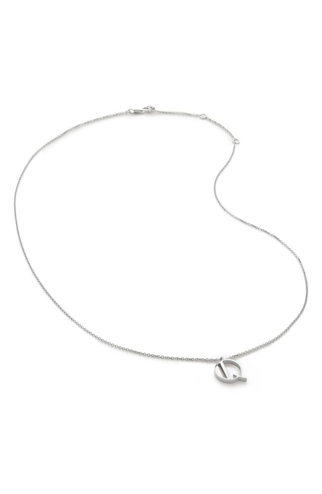 Monica Vinader Initial Pendant Necklace in Sterling Silver - Q Cover