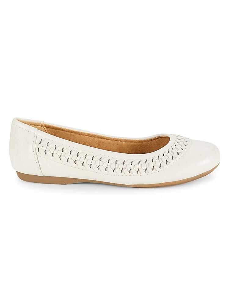 Earth Women's Etjett Leather Flat Pumps - Ivory Cover