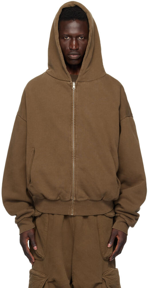 Entire Studios Brown Thermal Hoodie Cover