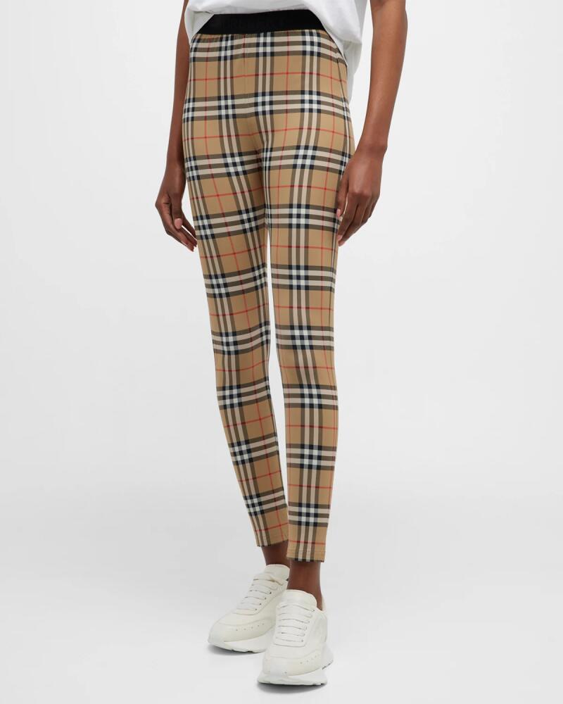 Burberry Belvoir Vintage-Check Leggings Cover