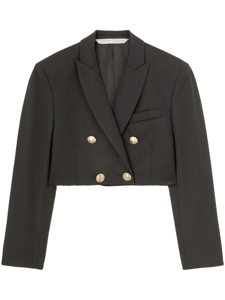 Palm Angels cropped double-breasted blazer - Black Cover