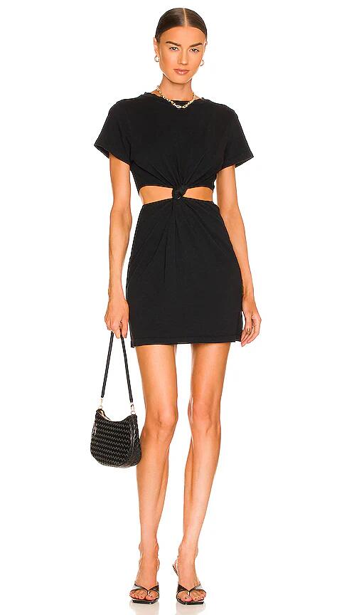 LNA Devan Twist Tee Dress in Black Cover