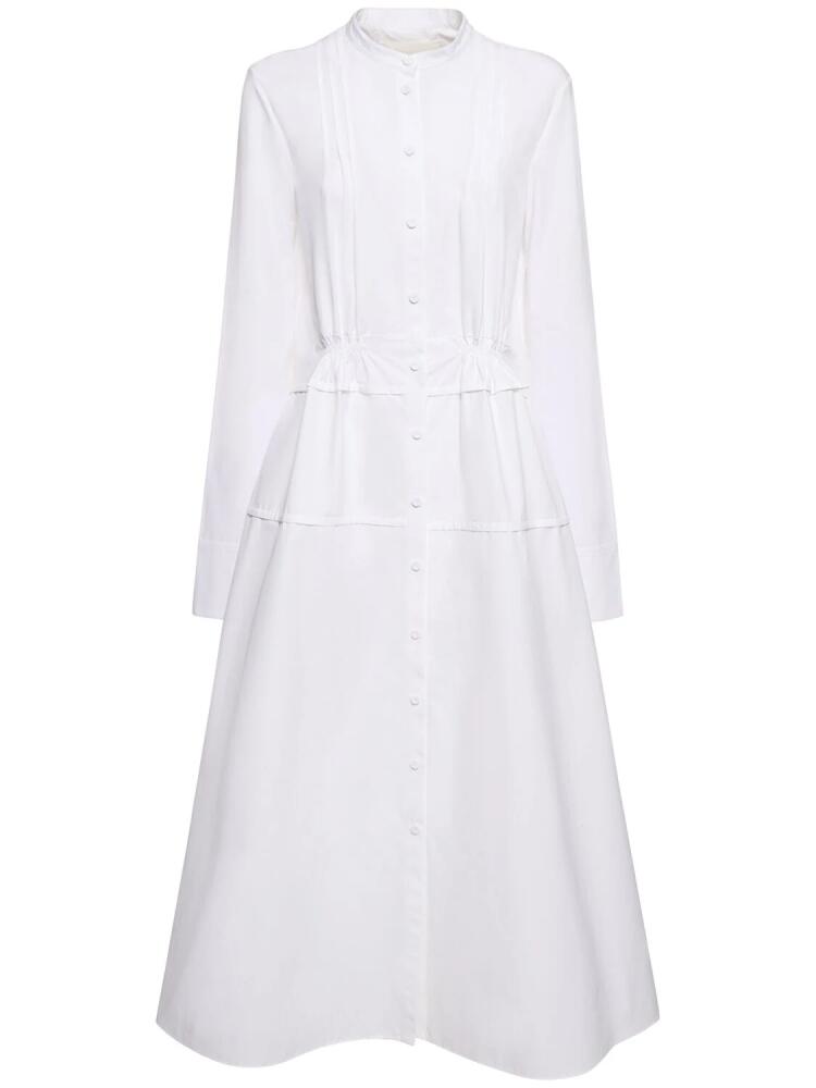 JIL SANDER Heavy Cotton Poplin Midi Shirt Dress Cover