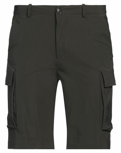 Rrd Man Shorts & Bermuda Shorts Dark green Polyamide, Elastane Cover