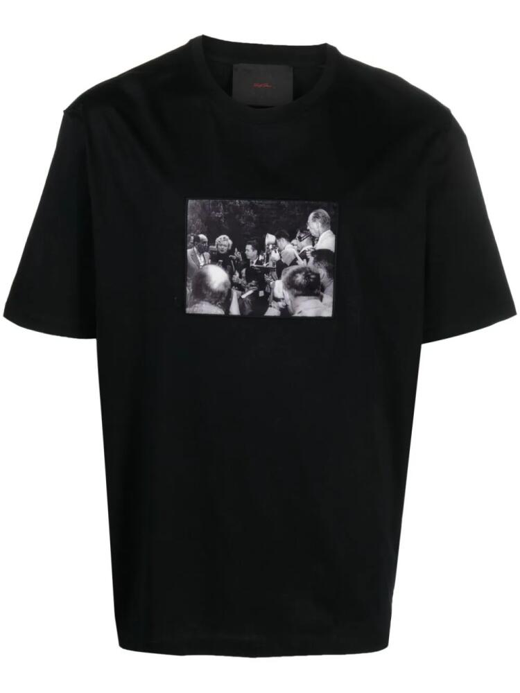 Limitato photograph-print cotton T-shirt - Black Cover