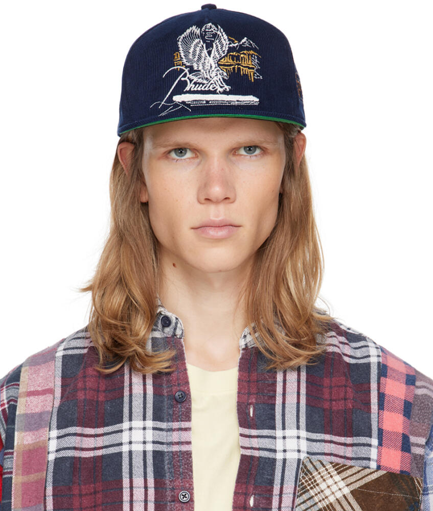 Rhude Navy Eagles Souvenir Structured Cap Cover