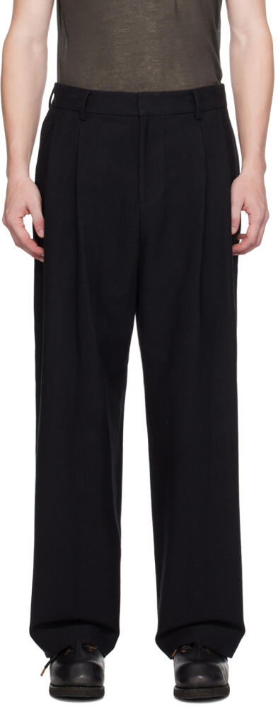 Juun.J Black Pleated Trousers Cover