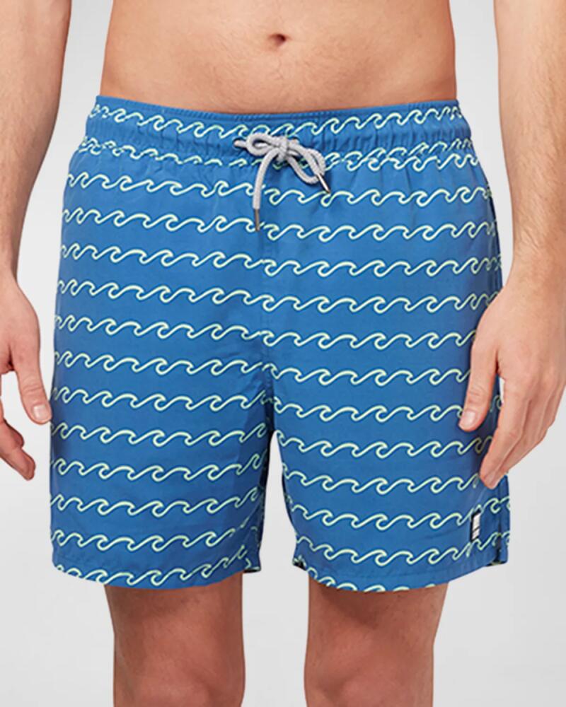 Tom & Teddy Men's Wave-Print Swim Shorts Cover