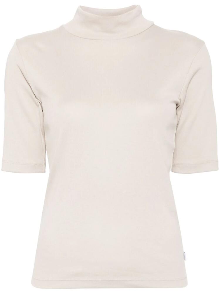 agnès b. mock neck t-shirt - Brown Cover