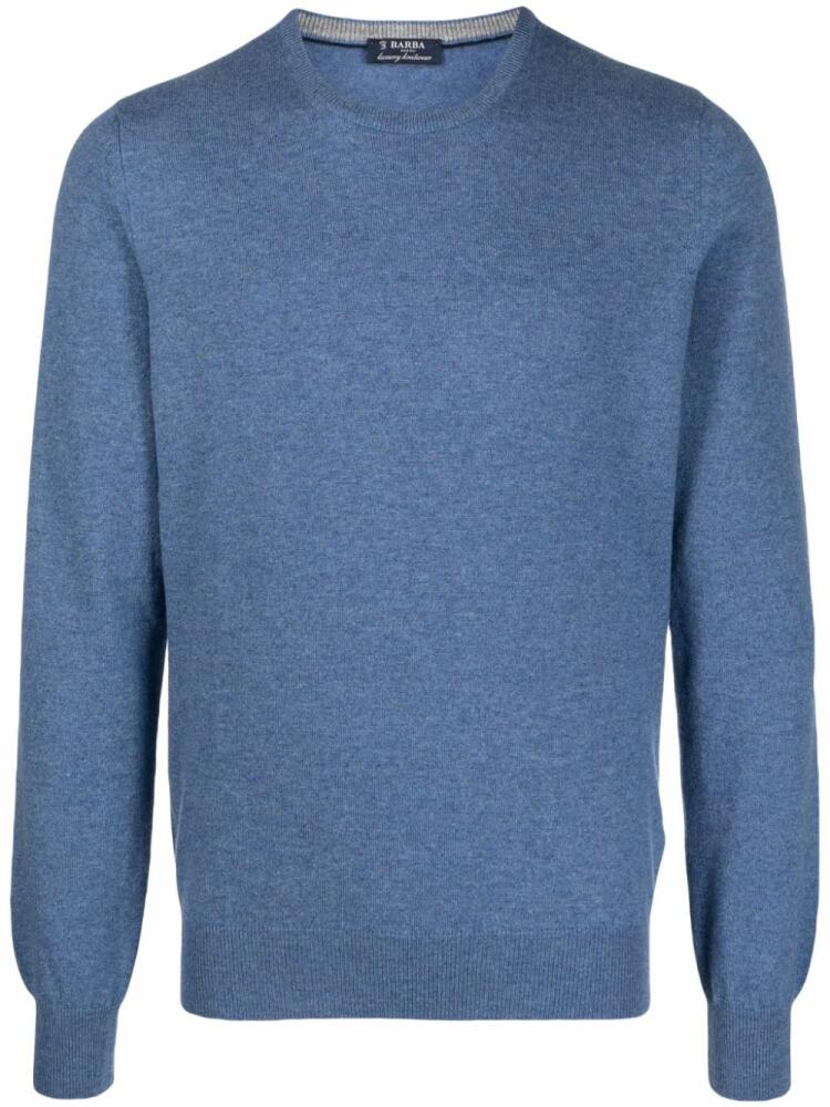 Barba fine-knit cashmere jumper - Blue Cover