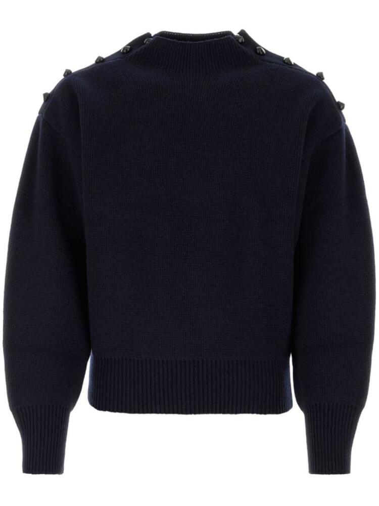 Ferragamo studded mock-neck knitted jumper - Blue Cover